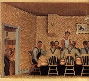 Grant Wood The Thresher-s supper oil painting artist